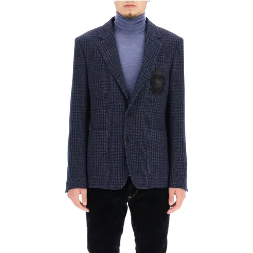 Tartan Wool Tailored Blazer - Dolce & Gabbana - Modalova