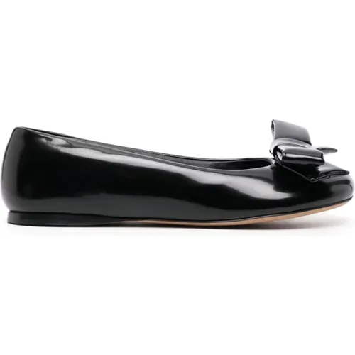 Schwarze Gepolsterte Leder Ballerinas - Loewe - Modalova