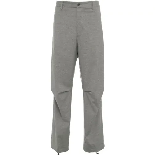 Straight Trousers, male, , Size: M Grey Trousers Aw24 - Nine In The Morning - Modalova