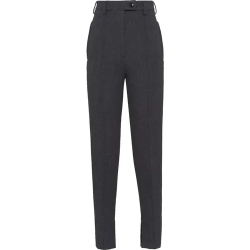 Wool Trousers with Side Pockets , female, Sizes: 2XS, XS - Prada - Modalova