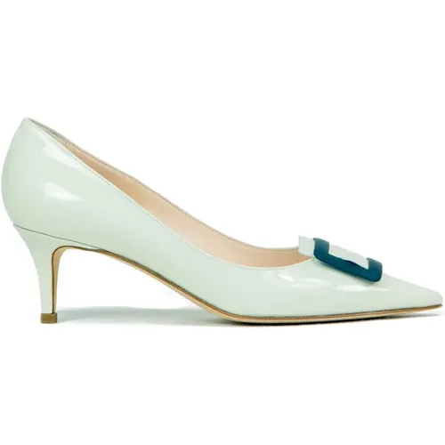 Lackleder Pumps in Creme , Damen, Größe: 39 EU - Prosperine - Modalova