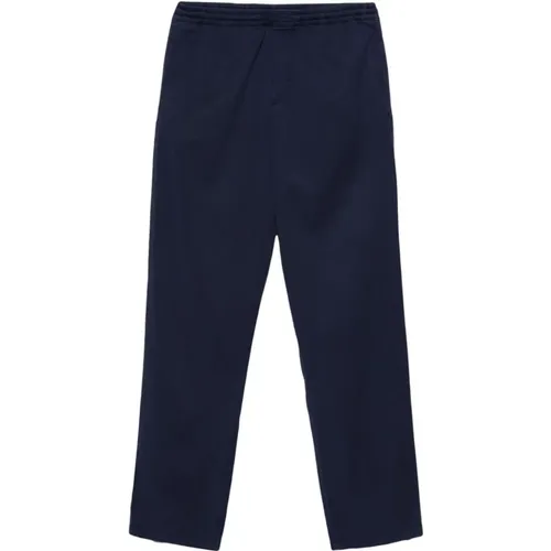 Blaue Baumwollmischung Tapered Hose , Herren, Größe: M - Aspesi - Modalova