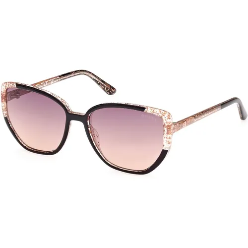 Stylish Sunglasses in Shiny /Violet , female, Sizes: 55 MM - Guess - Modalova