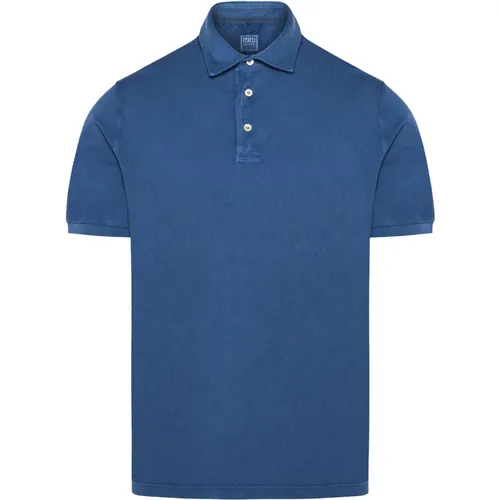 Cotton piquet polo shirt , male, Sizes: 4XL, L, 2XL - Fedeli - Modalova