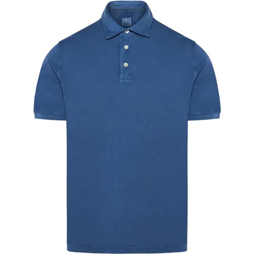 Cotton piquet polo shirt , male, Sizes: L - Fedeli - Modalova