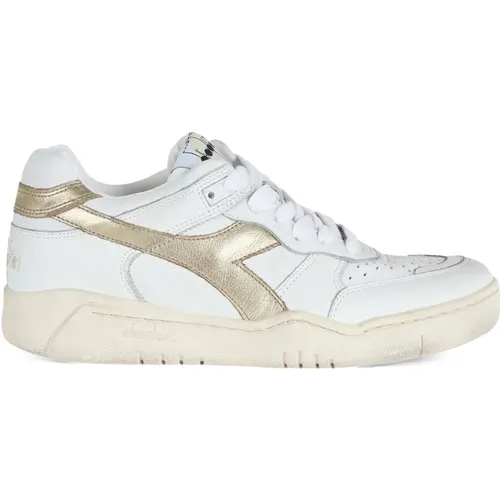 Laminierte Ledersneaker , Damen, Größe: 37 1/2 EU - Diadora - Modalova