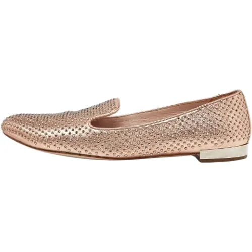 Pre-owned Leather flats , female, Sizes: 7 1/2 UK - Miu Miu Pre-owned - Modalova