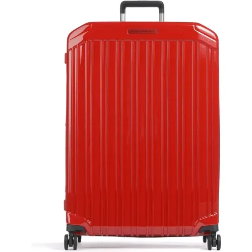 Large Suitcases, unisex, , Size: ONE SIZE Expandable Hard Shell Four-Wheel Trolley - Piquadro - Modalova