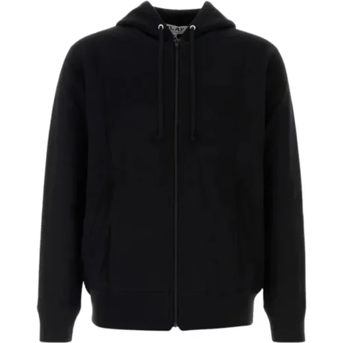 Zip-throughs, male, , Size: L Hooded Cotton Sweatshirt in - Comme des Garçons Play - Modalova