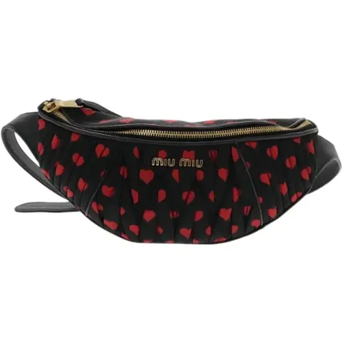 Pre-owned Belt Bags, female, , Size: ONE SIZE Pre-owned Canvas crossbody-bags - Miu Miu Pre-owned - Modalova