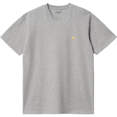 Chase T-Shirt Grau Heather Gold , Herren, Größe: XL - Carhartt WIP - Modalova