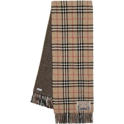 Winter Scarves, female, , Size: ONE SIZE Cashmere Check Scarf - Burberry - Modalova