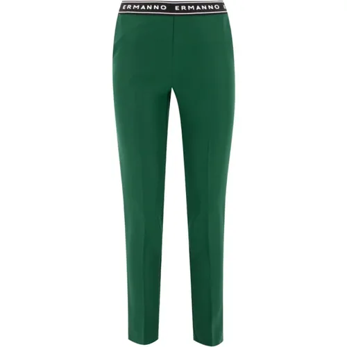 Women's Clothing Trousers Verde Bosco Scuro Aw23 , female, Sizes: 2XS, XS - Ermanno Scervino - Modalova