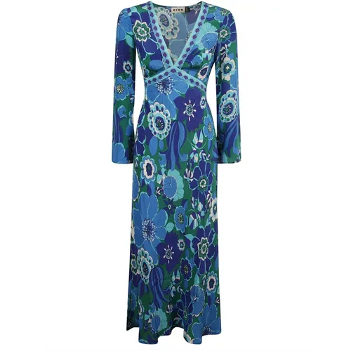 Floral Silk Empire Line Dress , female, Sizes: L - Rixo - Modalova