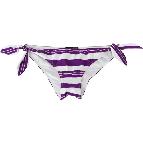 Bikinis, female, , Size: XS Striped Bikini Bottom - Poolside Glamour - Dolce & Gabbana - Modalova