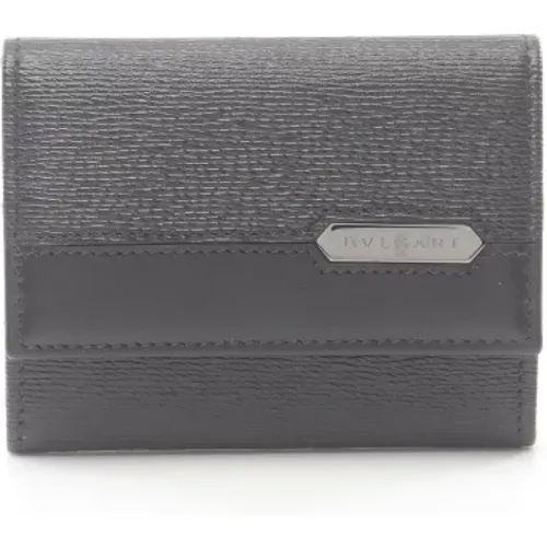 Pre-owned Wallets, male, , Size: ONE SIZE Pre-owned Leather wallets - Bvlgari Vintage - Modalova