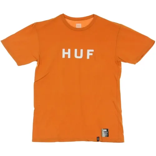 T-Shirts, male, , Size: L Rust Mens Logo T-Shirt - HUF - Modalova