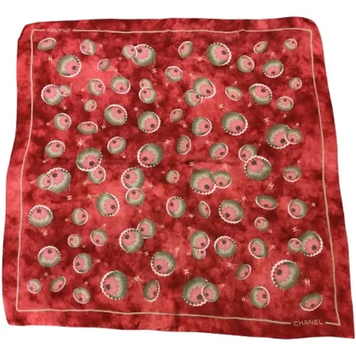 Pre-owned Scarves, female, , Size: ONE SIZE Pre-owned Silk scarves - Chanel Vintage - Modalova