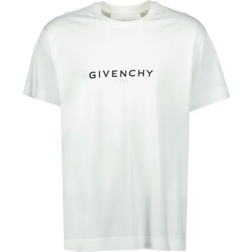 T-Shirts, male, , Size: S Logo Print Round Neck T-shirt - Givenchy - Modalova