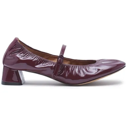 Pumps, female, , Size: 10 US Bordeaux Ballerinas Wedge Heel Shoes - Lanvin - Modalova