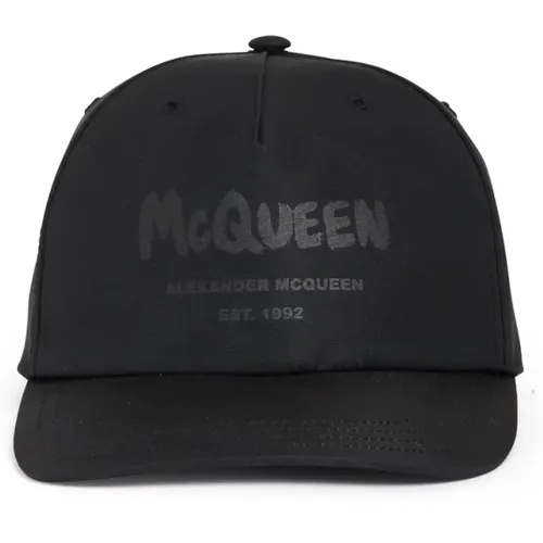 Luxuriöse Schwarze Kappe für stilvolle Männer - alexander mcqueen - Modalova