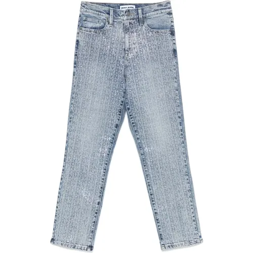 Blaue Slim Gerades Jeans Lässiger Stil , Damen, Größe: W29 - DKNY - Modalova