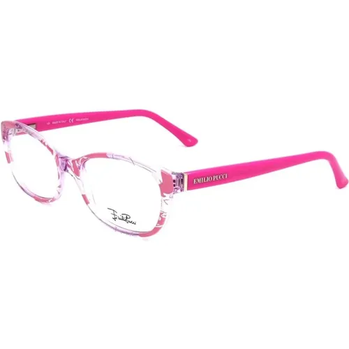 Glasses, female, , Size: ONE SIZE Plastic Frames with Pink Dial - EMILIO PUCCI - Modalova