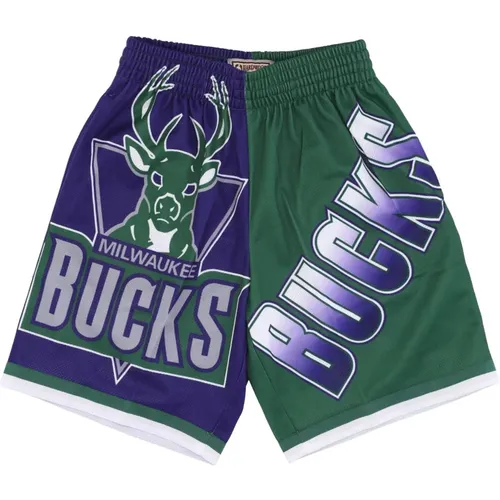 NBA Big Face Basketball Shorts , Herren, Größe: M - Mitchell & Ness - Modalova