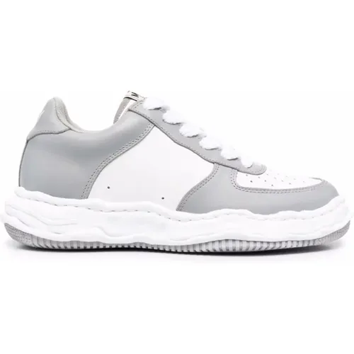 Sneakers, male, , Size: 3 US Wayne Original Sole COW Leather LOW TOP Sneaker Grey/White - Mihara Yasuhiro - Modalova