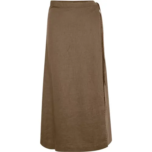 A-line Skirt with Tie Waist , female, Sizes: 2XL, XL, S, XS, L, M - Part Two - Modalova
