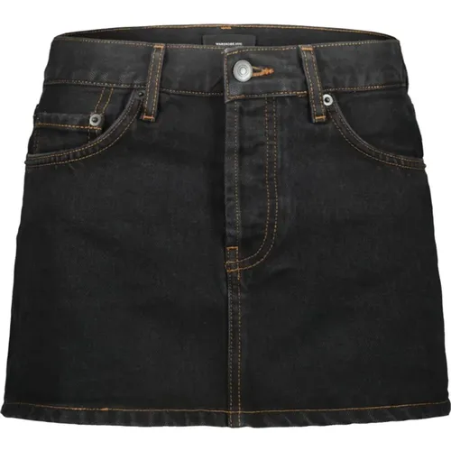 Classic Denim Mini Skirt , female, Sizes: W28 - Wardrobe.nyc - Modalova