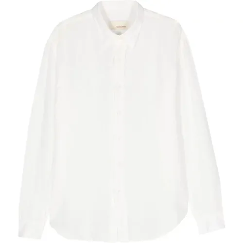 Linen Shirt Curved Hem , male, Sizes: 2XL - Costumein - Modalova