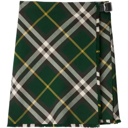 Short Skirts, female, , Size: 2XS Ivy Plaid Check Skirt - Burberry - Modalova