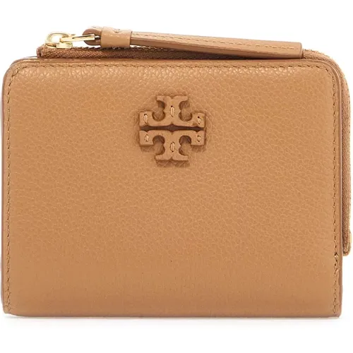 Doppelte Tasche Gehämmerte Leder Brieftasche , Damen, Größe: ONE Size - TORY BURCH - Modalova