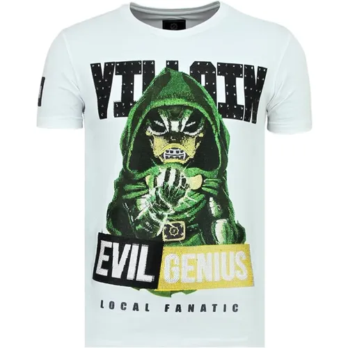 Villain Duck Rhinestones - T-Shirts Online Herren - 6325W , Herren, Größe: M - Local Fanatic - Modalova