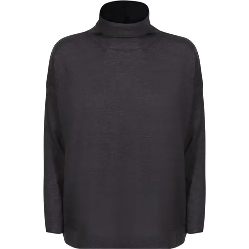 Higheck Turtleneck in virgin wool , female, Sizes: XS, M - Fabiana Filippi - Modalova