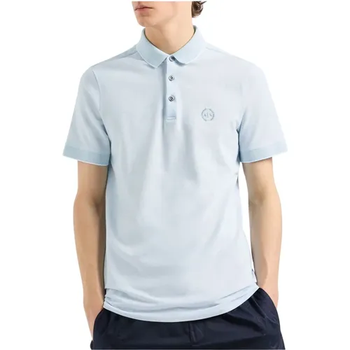 Klassisches Polo Shirt - Regular Fit , Herren, Größe: M - Armani Exchange - Modalova