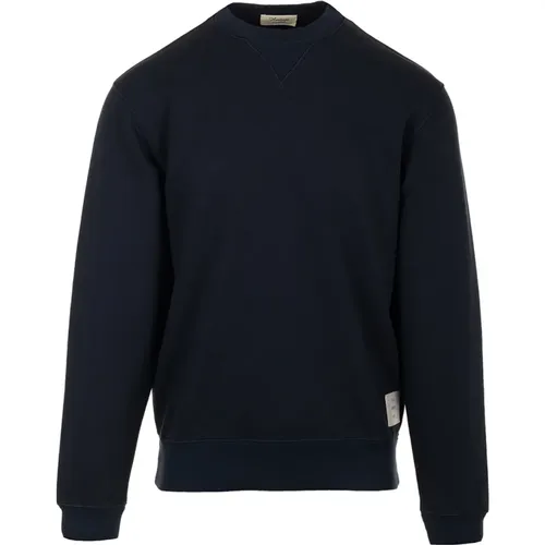 Blaue Pullover Benito F Stil , Herren, Größe: L - Tela Genova - Modalova