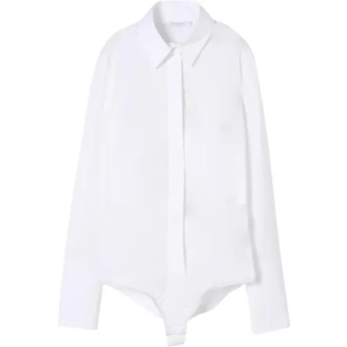 Body, female, , Size: 2XS Cotton Bodysuit Shirt - PATRIZIA PEPE - Modalova