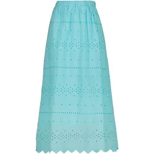 Maxi Skirt Moon ROK Blauw , female, Sizes: S, M, L, XL - Amélie & Amélie - Modalova
