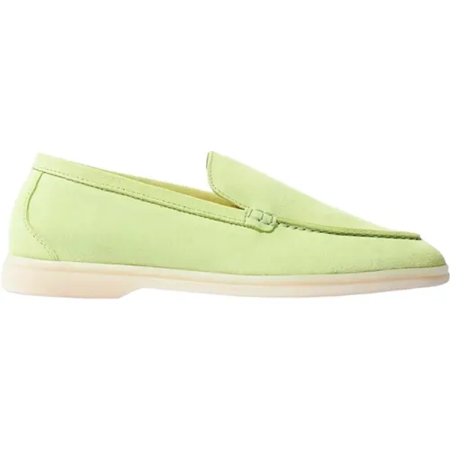 Grüner Matcha Wildleder Loafer , Damen, Größe: 37 1/2 EU - Scarosso - Modalova