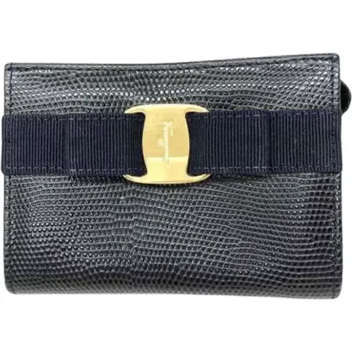 Pre-owned Clutches, female, , Size: ONE SIZE Pre-owned Leather clutches - Salvatore Ferragamo Pre-owned - Modalova