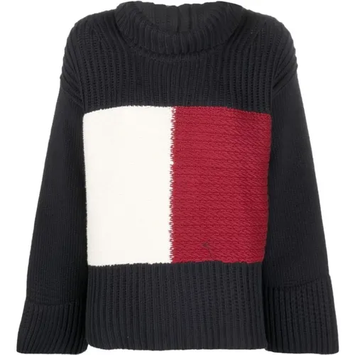 TH Collection Flag Icon Sweater , female, Sizes: M, S - Tommy Hilfiger - Modalova