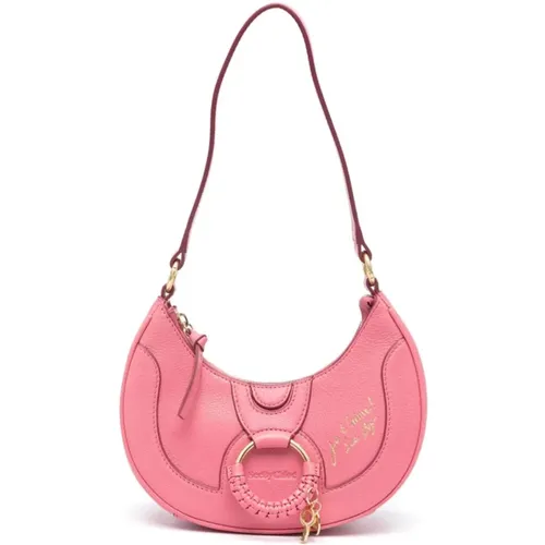 Flamingo Goatskin Top Handle Bag , female, Sizes: ONE SIZE - See by Chloé - Modalova