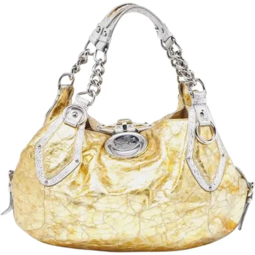 Pre-owned Leder Handtaschen , Damen, Größe: ONE Size - Versace Pre-owned - Modalova