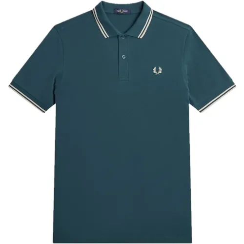 Polo Shirts, male, , Size: L Slim Fit Twin Tipped Polo - Fred Perry - Modalova