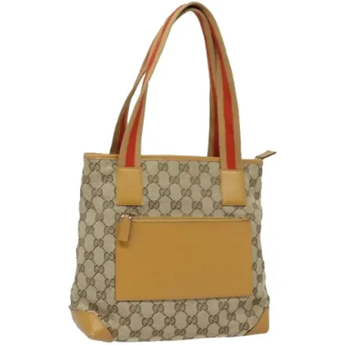 Pre-owned Tote Bags, female, , Size: ONE SIZE Pre-owned Canvas handbags - Gucci Vintage - Modalova