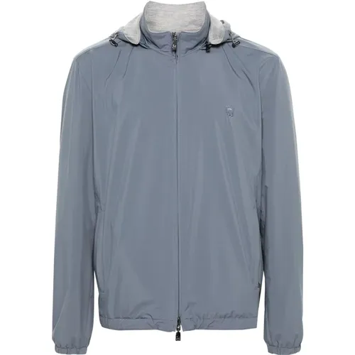 Reversible jacket with detachable hood , male, Sizes: 3XL - Corneliani - Modalova