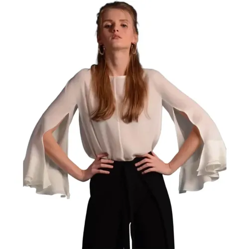 Open Sleeve Blouse - Size 46 , female, Sizes: 3XL - Moskada - Modalova