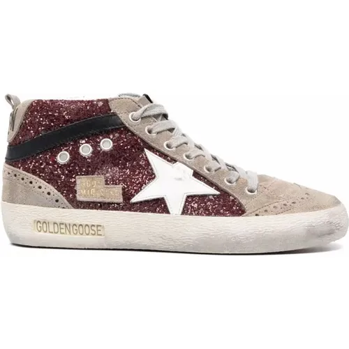 Glitter Star Patch Sneakers , female, Sizes: 4 UK, 3 UK - Golden Goose - Modalova